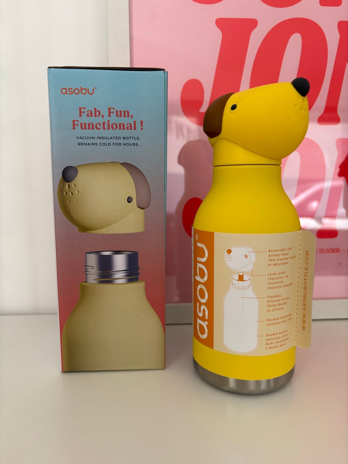 NIEUW: Asobu Bestie Bottle, drinkfles 460ml, fles, Ophalen of Verzenden, Nieuw