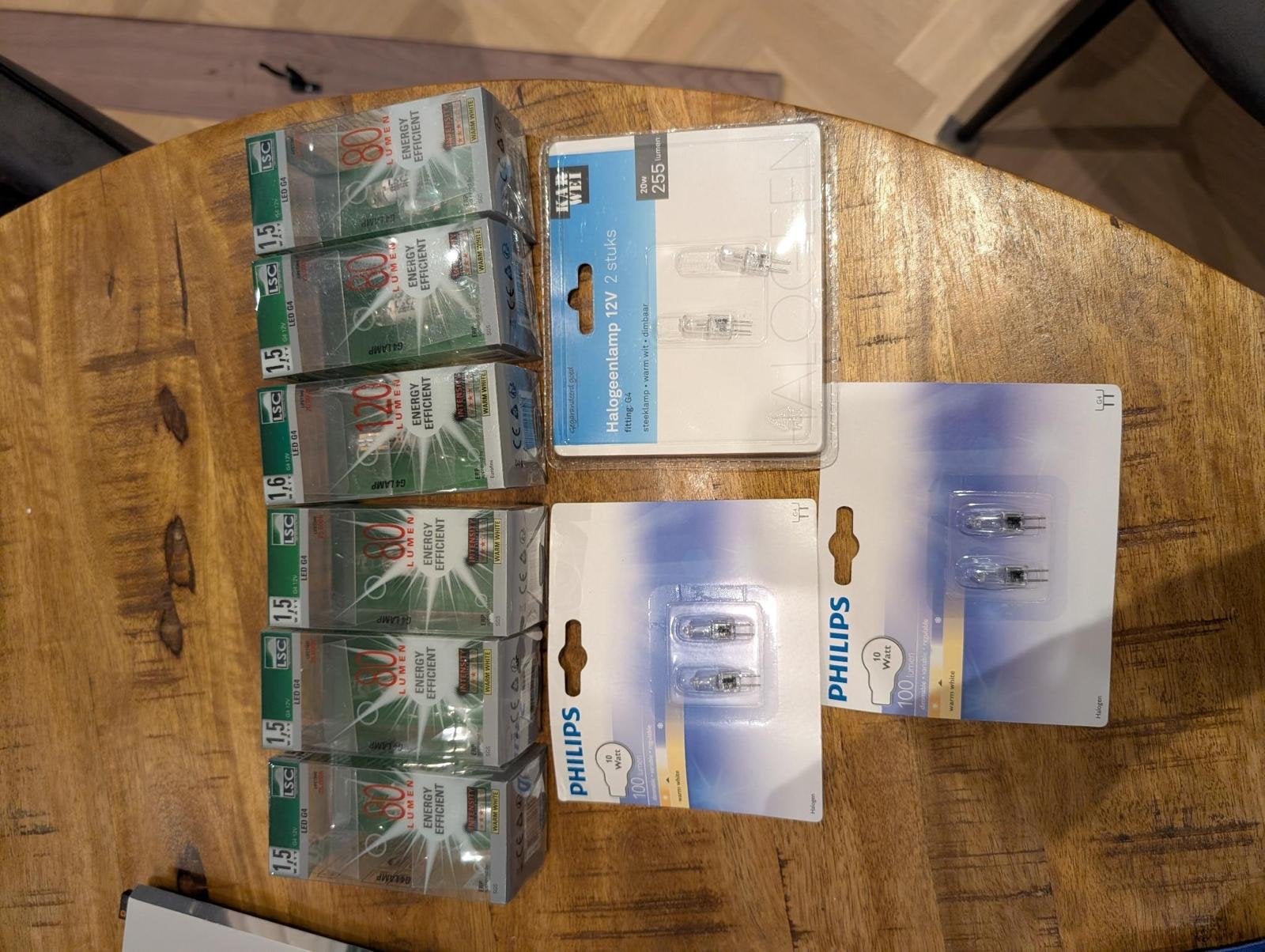 G4 LED en Halogeen Lampen Set (6 LED, 6 Halogeen), Ophalen, Gebruikt, G4, Philips
