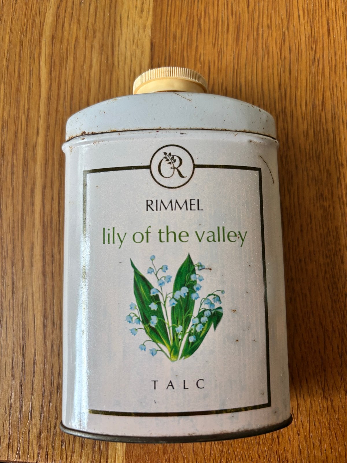 Vintage Rimmel Lily of the Valley Talkpoeder - 82 gram, Ophalen of Verzenden, Gebruikt, Overige typen