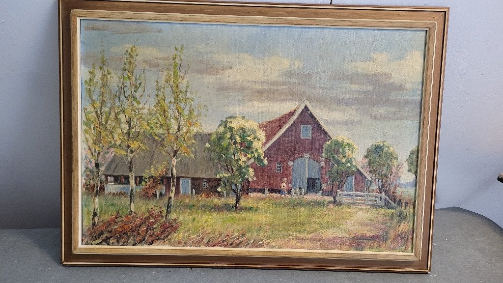 Schilderij  Gelink, Antiek en Kunst, Kunst | Schilderijen | Klassiek, Ophalen, Oud hollands, Stads- / dorpsgezicht, Doek