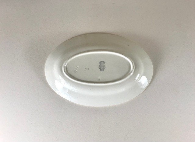 Badonviller zuurschaaltje uit 1923 demi porcelaine, Ophalen of Verzenden