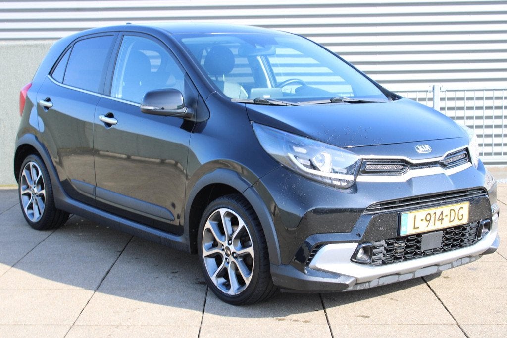 Kia Picanto 1.0 T-GDi X-Line 5-persoons TURBO 100PK Stuur+ S, Auto's, Kia, Automatische klimaatregeling, 101 pk, Gebruikt, Zwart