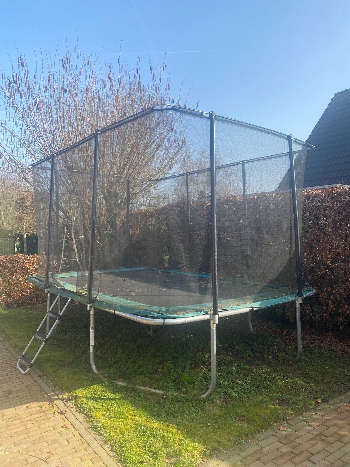 Trampoline 3x4 meter, Ophalen, Gebruikt