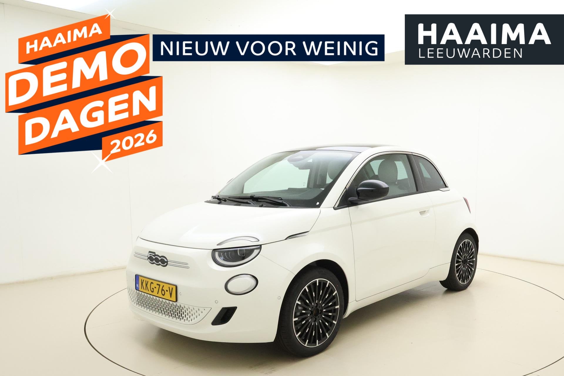 Fiat 500 La Prima 42 kWh | Glazen dak | Cruise control | Cam
