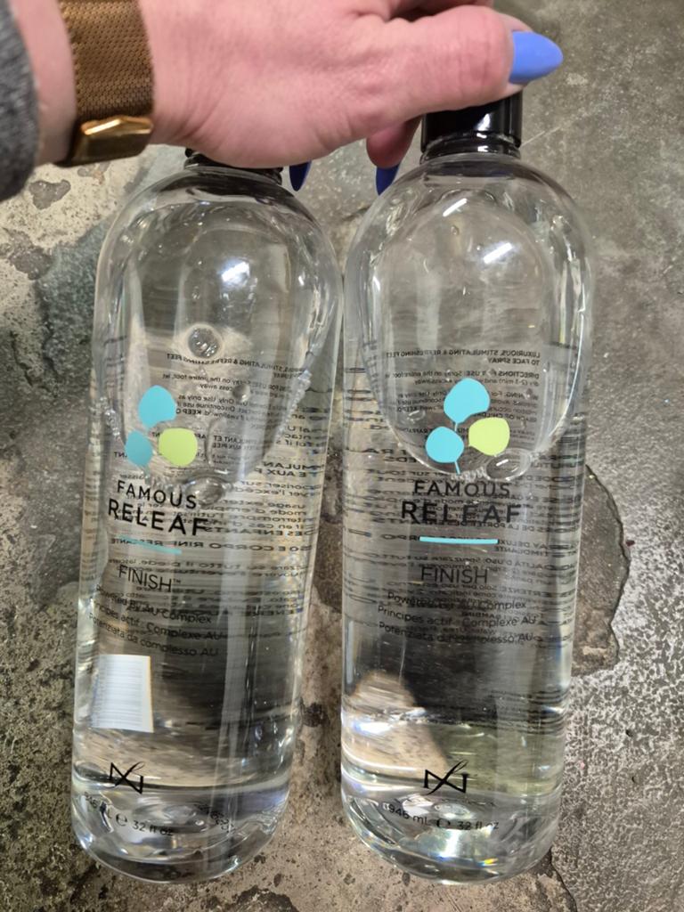 1x nieuw famous releaf finish 946ml, Overige kleuren, Nieuw, Ophalen of Verzenden, Handen en Nagels