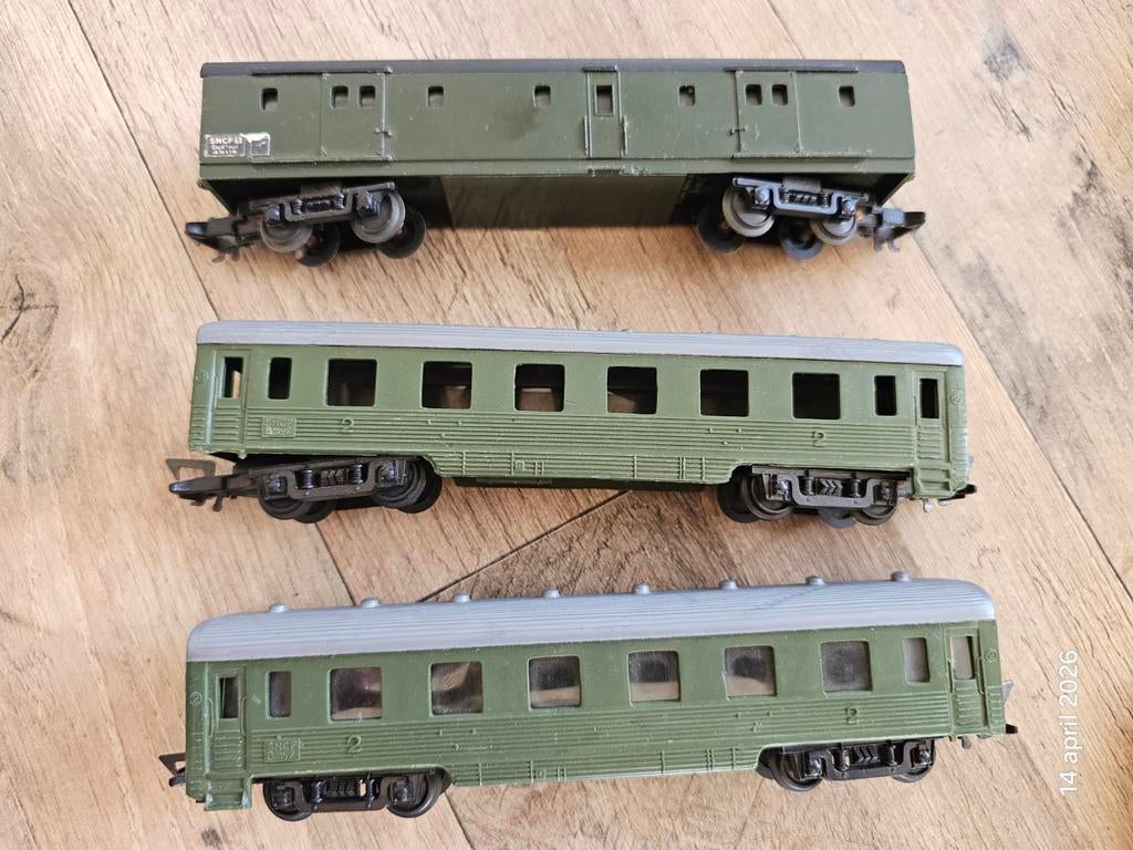 Modeltrein Ho jouef  wagons sncf rijtuigen, Ophalen of Verzenden, Gelijkstroom, Wagon, Jouef