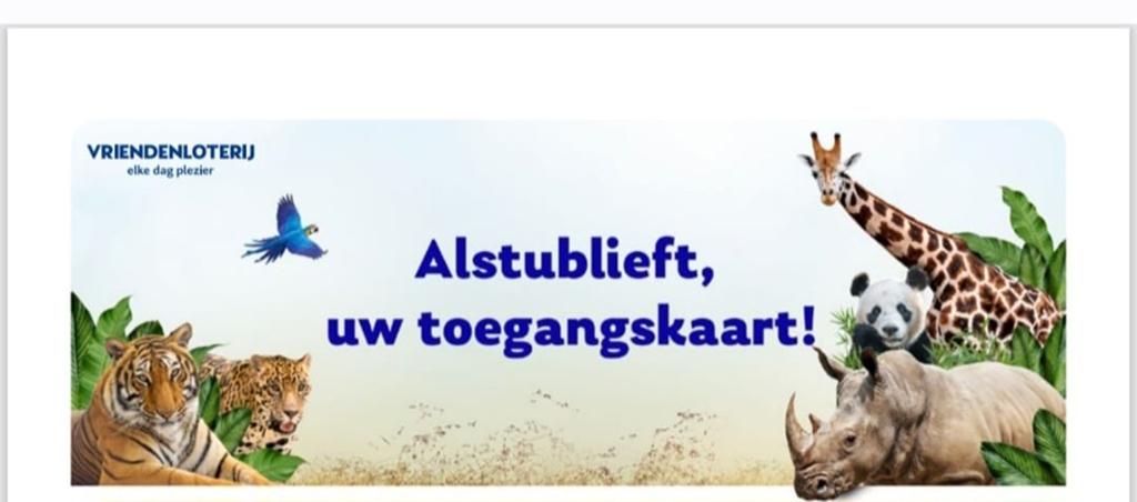 2 tickets Burgers Zoo, Twee personen, Ticket of Toegangskaart
