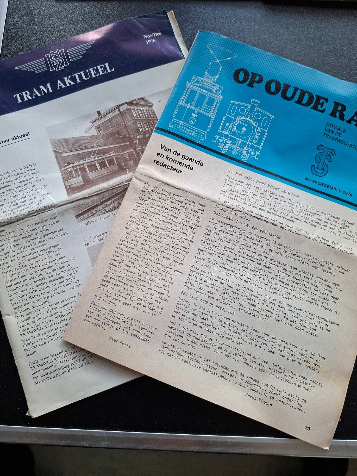 Op Oude Rails & Tram Aktueel - Tramweg-Stichting (1976), Ophalen of Verzenden, Gebruikt, Tram, Boek of Tijdschrift