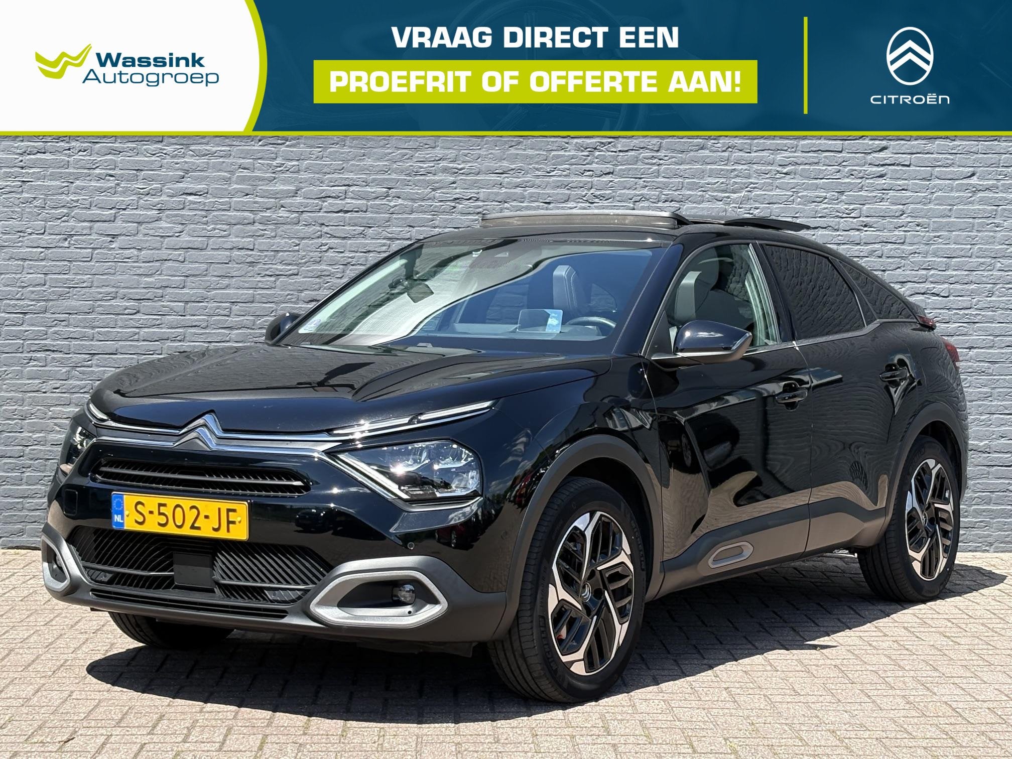 Citroen C4 1.2 Puretech Shine Pack Business AUTOMAAT | 1e Ei, Auto's, Gebruikt, 1199 cc, Zwart, Automatische klimaatregeling