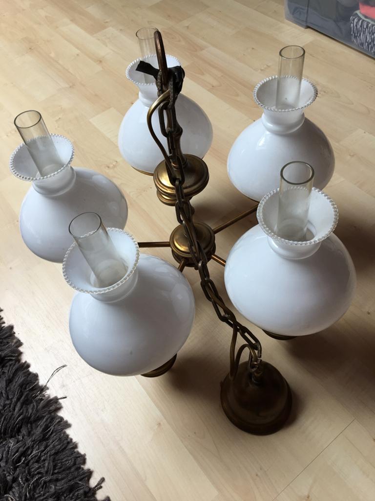 Prachtige koperen hanglamp., Ophalen