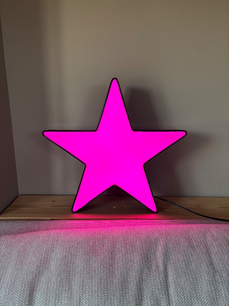 Lamp in roze ster model, Ophalen, Kunststof, Roze, Nieuw