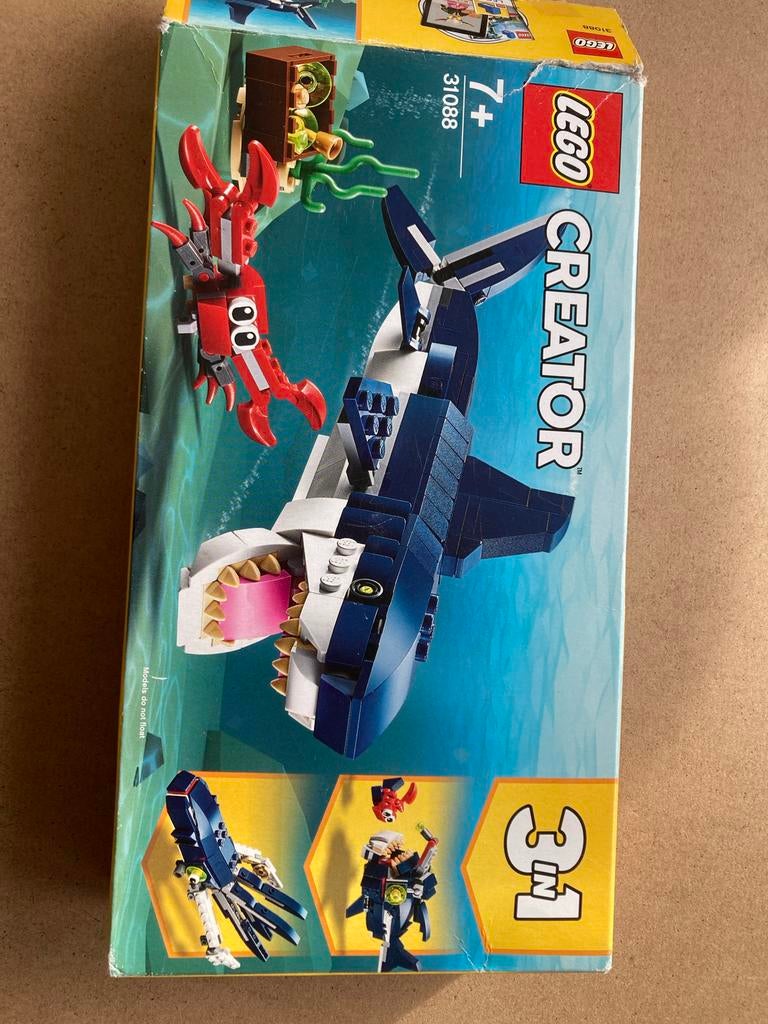 Lego Creator 31088 Diepzeewezens 3-in-1 set, Ophalen, Zo goed als nieuw, Complete set, Lego