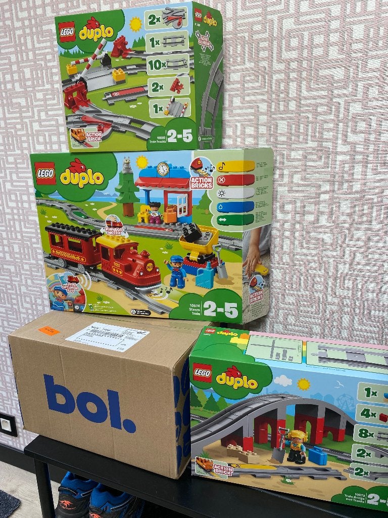 Lego Duplo 3 trein sets 10872, 10874, 10882, Ophalen, Inclusief accessoires, Zo goed als nieuw, Duplo