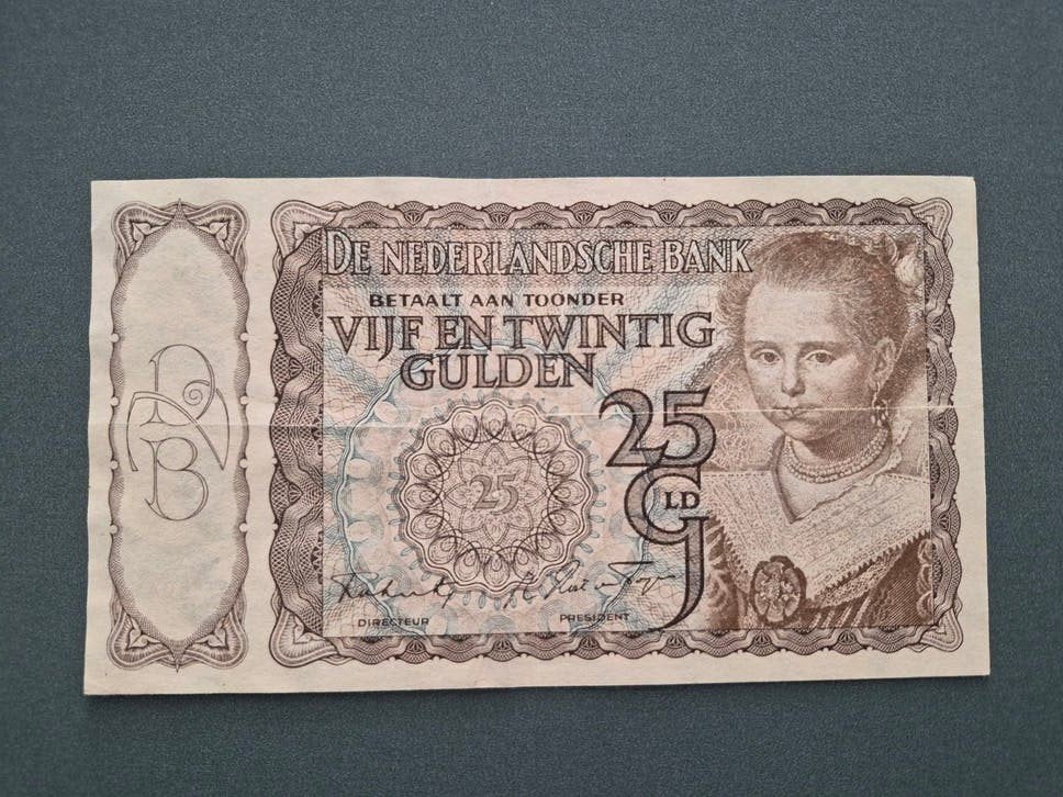 Zeldzaam 25 Gulden biljet uit Nederland, Ophalen of Verzenden, 25 gulden, Los biljet