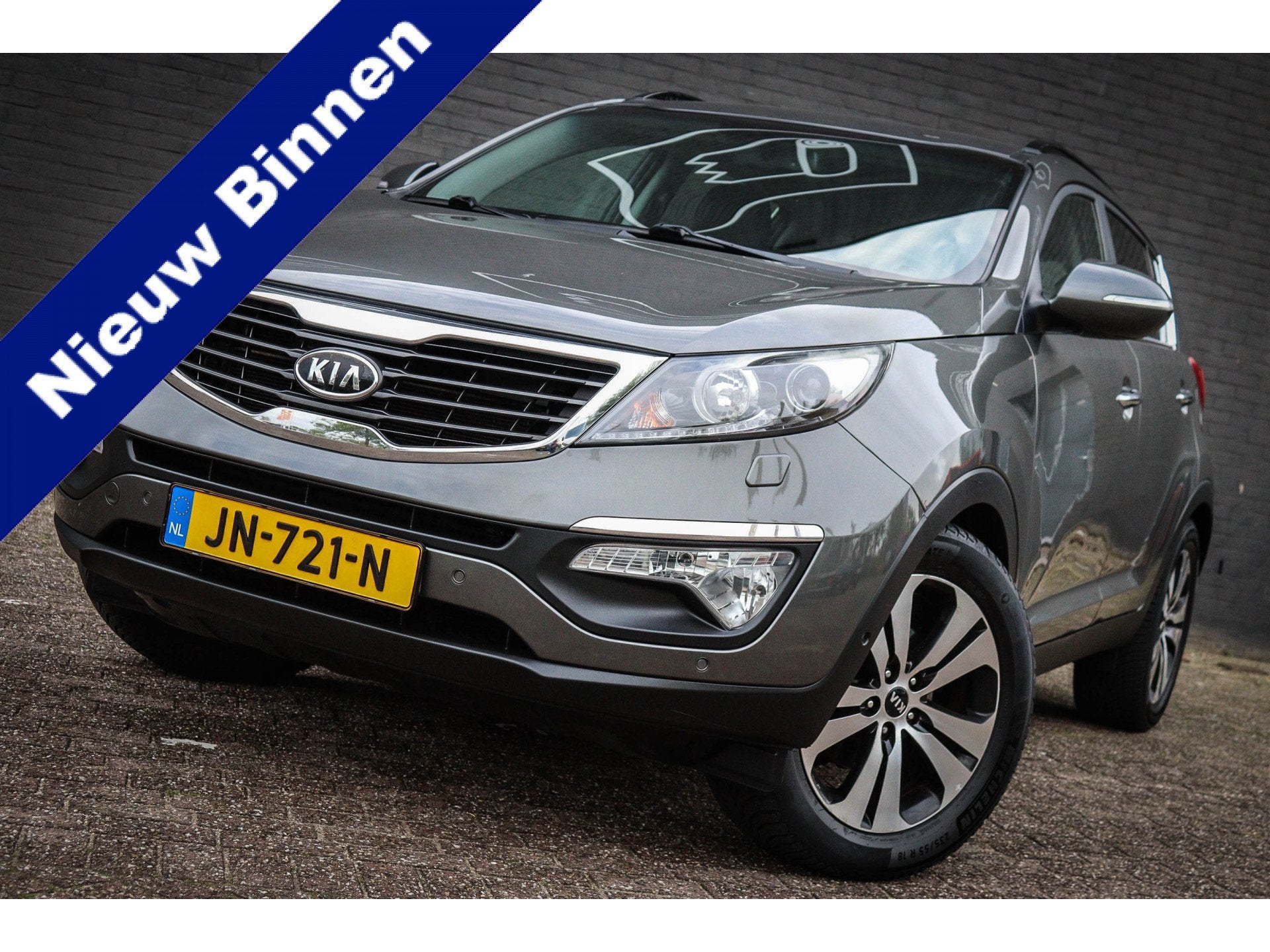 Kia Sportage 2.0 Super Pack Net binnen-Nu al te bezichtigen, Gebruikt, Zwart, 4 cilinders, Leder