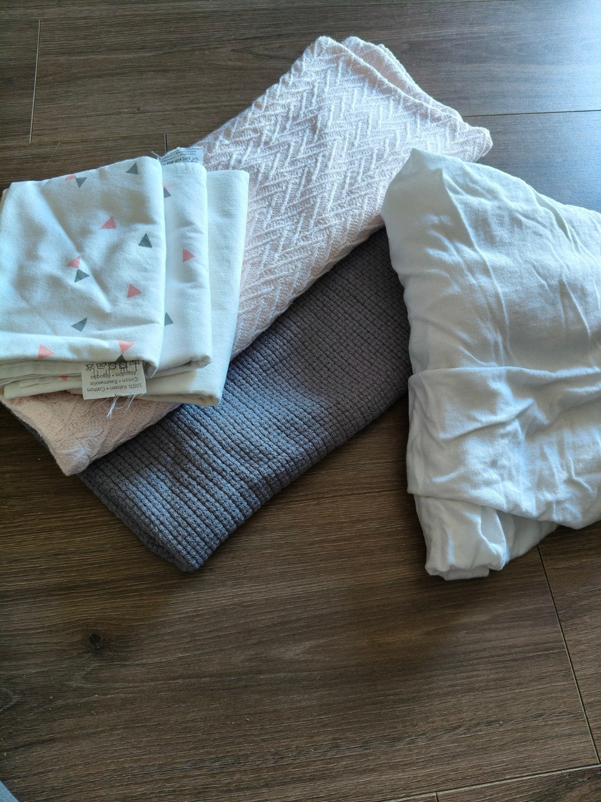 Dekens hoeslaken en lakentjes voor co sleeper, Jongetje of Meisje, Ophalen of Verzenden, Zo goed als nieuw, Wit