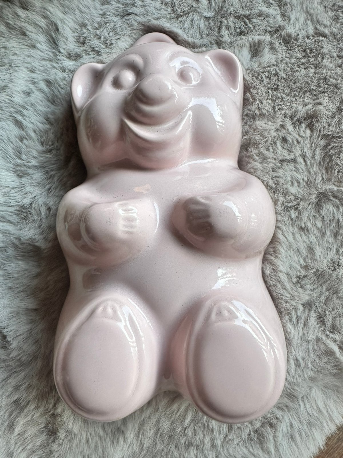 Vintage bakvorm / beer / roze / keramiek, Ophalen of Verzenden, Zo goed als nieuw, Bakvorm