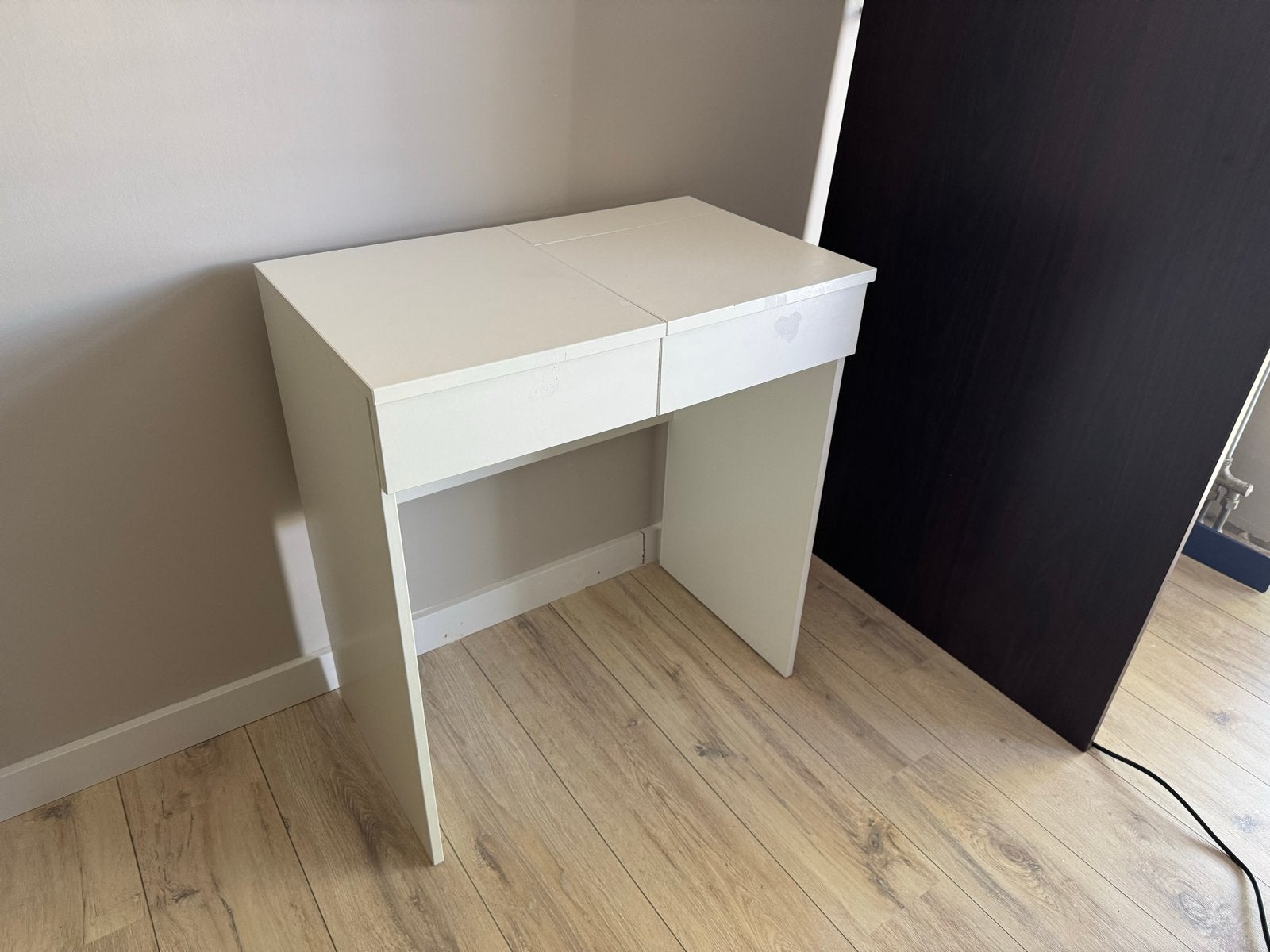 IKEA Brimnes kaptafel 70x42 met spiegel en lade, Ophalen, Gebruikt, 50 tot 100 cm, Minder dan 100 cm