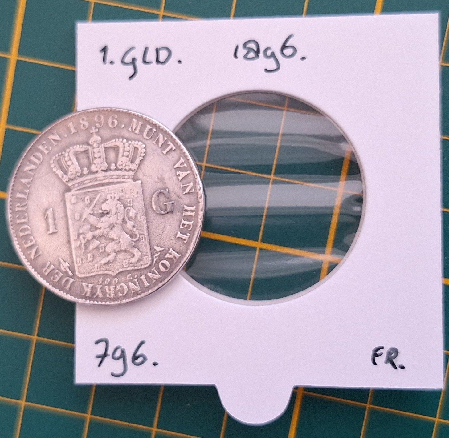 1 gulden 1896, 1 gulden, Zilver, Ophalen of Verzenden, Koningin Wilhelmina