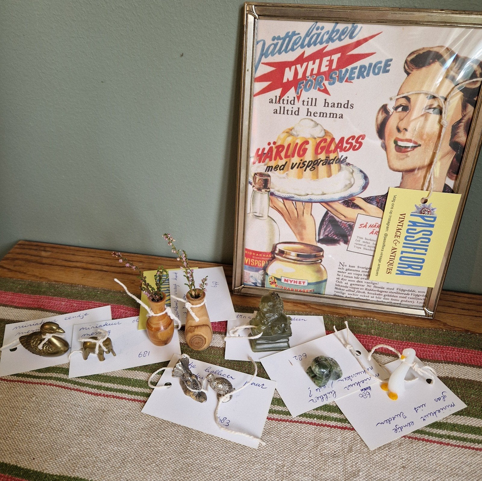 Miniatuur bv v Letterbak of Poppenhuis, uit Zweden, Ophalen of Verzenden, Gebruikt, Dier