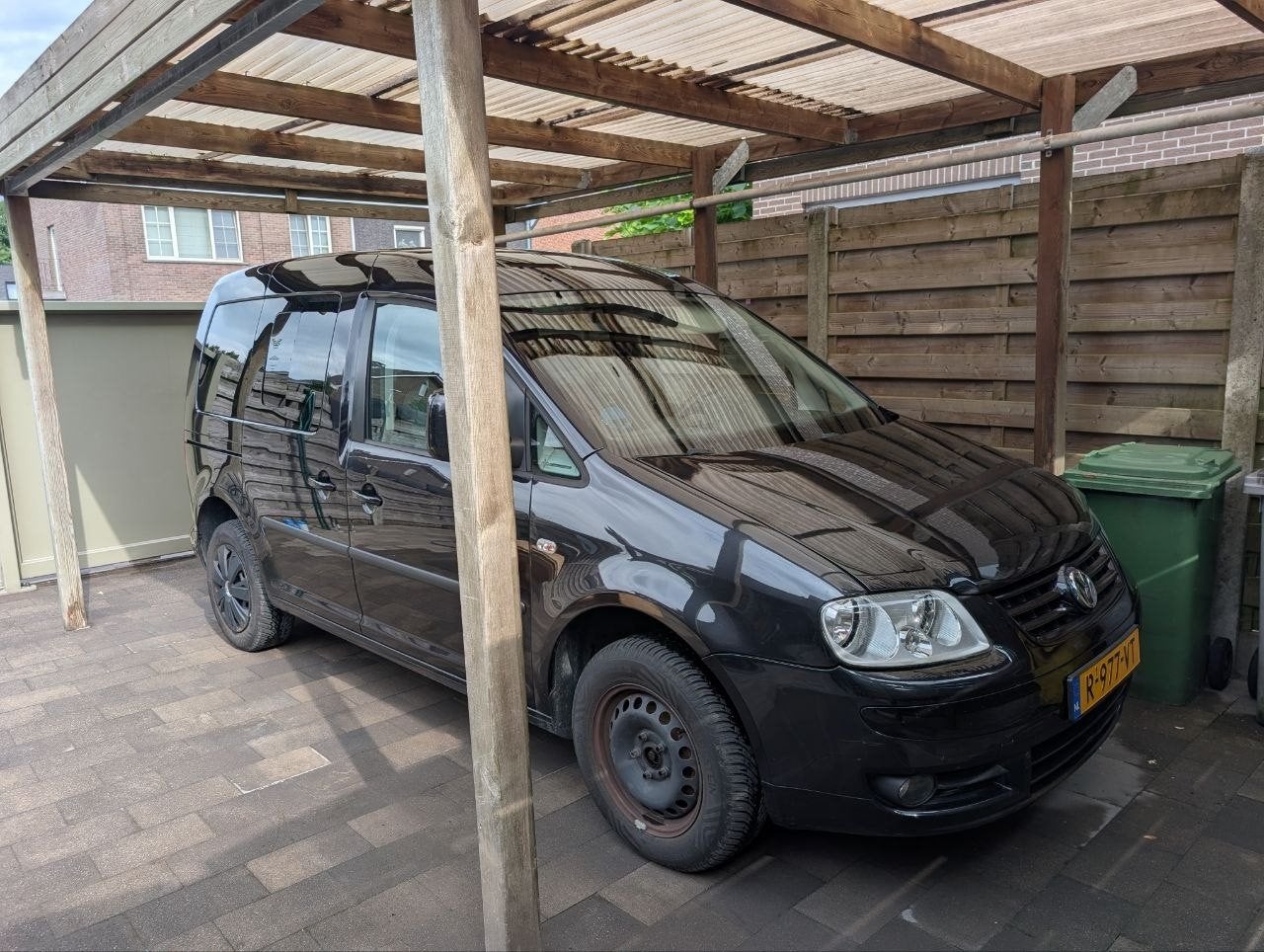 Volkswagen Caddy 1.4 16V Life 59KW Combi 2009 Zwart, 1282 kg, 4 cilinders, Volkswagen, 7 stoelen