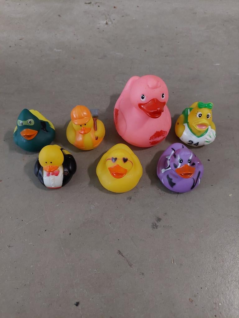 7 bad eendjes, Ophalen
