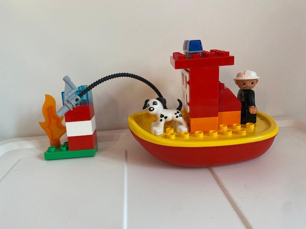 10591 LEGO Duplo Brandweerboot, Ophalen of Verzenden, Zo goed als nieuw, Duplo, Complete set