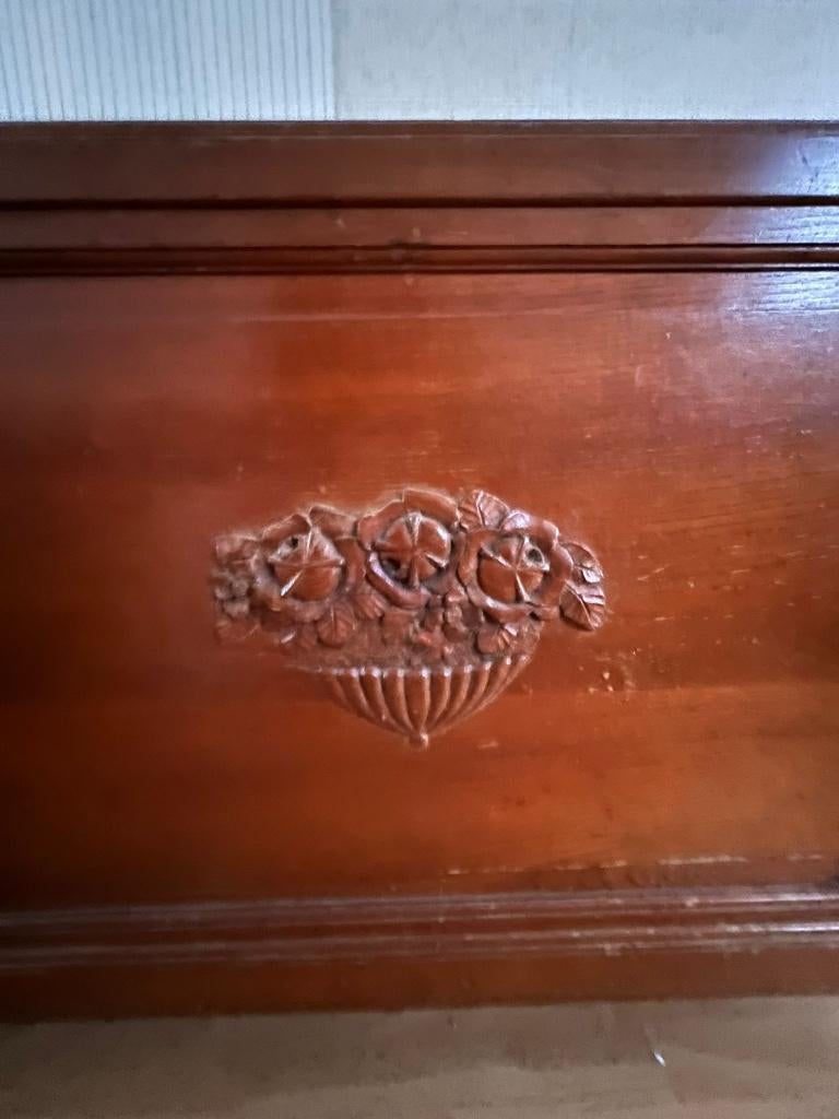 bed van hout, Ophalen, Gebruikt, Bruin, 120 cm