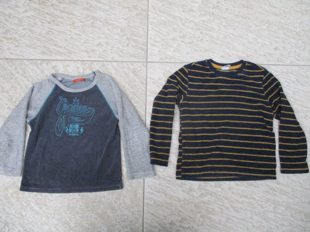 Set 2x badstof pyjama bovenkant Hema maat 98 / 104, Nacht- of Onderkleding, Ophalen of Verzenden, Zo goed als nieuw, Hema