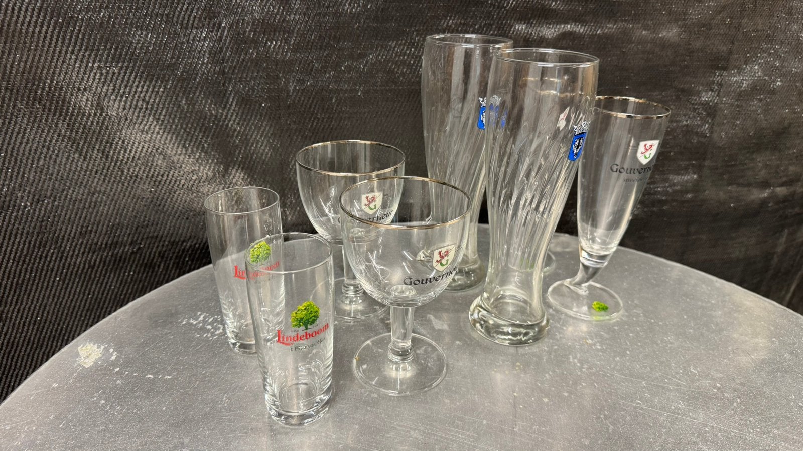 Bierglazen Lindeboom en Gouverneur, Verzamelen, Ophalen of Verzenden, Nieuw, Bierglas