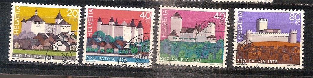 Zwitserland 1075-1078, Ophalen of Verzenden, Gestempeld