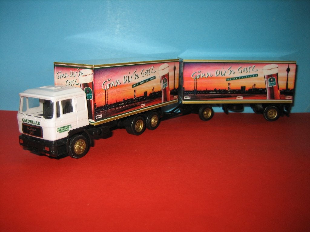 Gatswisse  MAN  combi  Herpa, Ophalen of Verzenden, Zo goed als nieuw, Bus of Vrachtwagen, Herpa