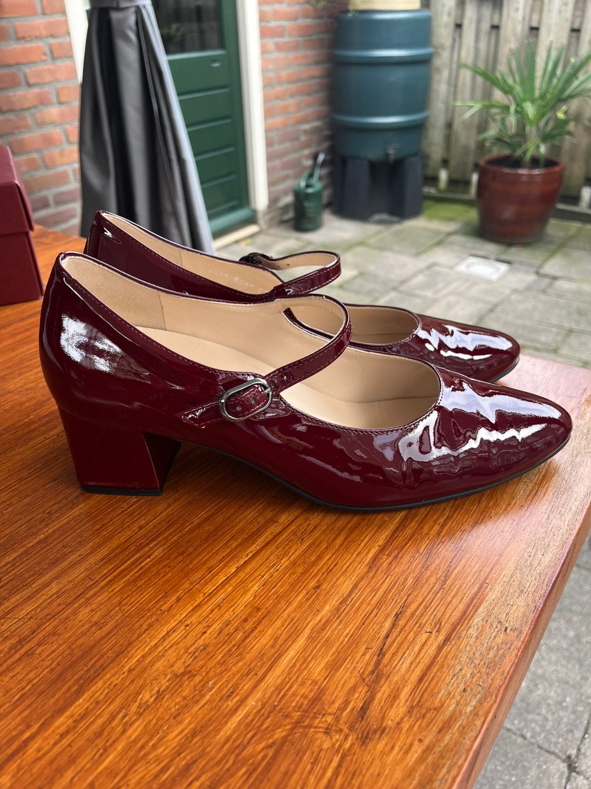 Hassia pumps Bordeaux 40 wijdte H softlack leder, Kleding | Dames, Ophalen, Pumps, Zo goed als nieuw, Rood