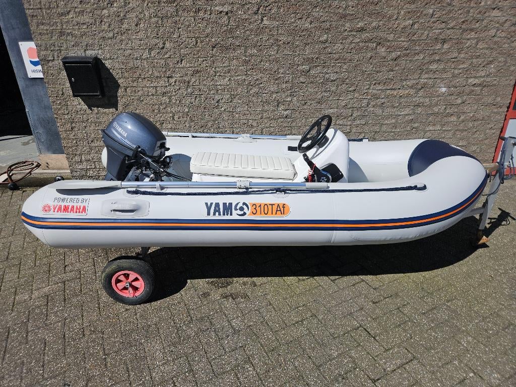 Bloedmooie Yam 310 Alu rib met 8pk Yamaha Buitenboordmotor., Watersport en Boten, Ophalen, Aluminium, Yam, Zo goed als nieuw