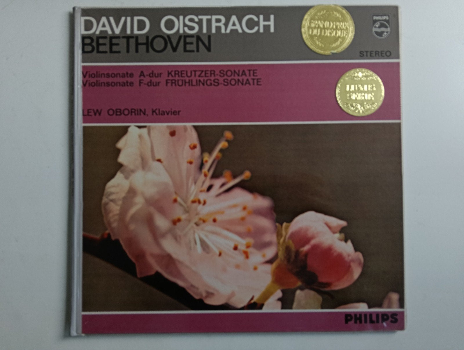 Beethoven: Vioolsonates - Oistrakh, Oborin (Philips LP), LP, Originele persing, Ophalen of Verzenden, Beethoven