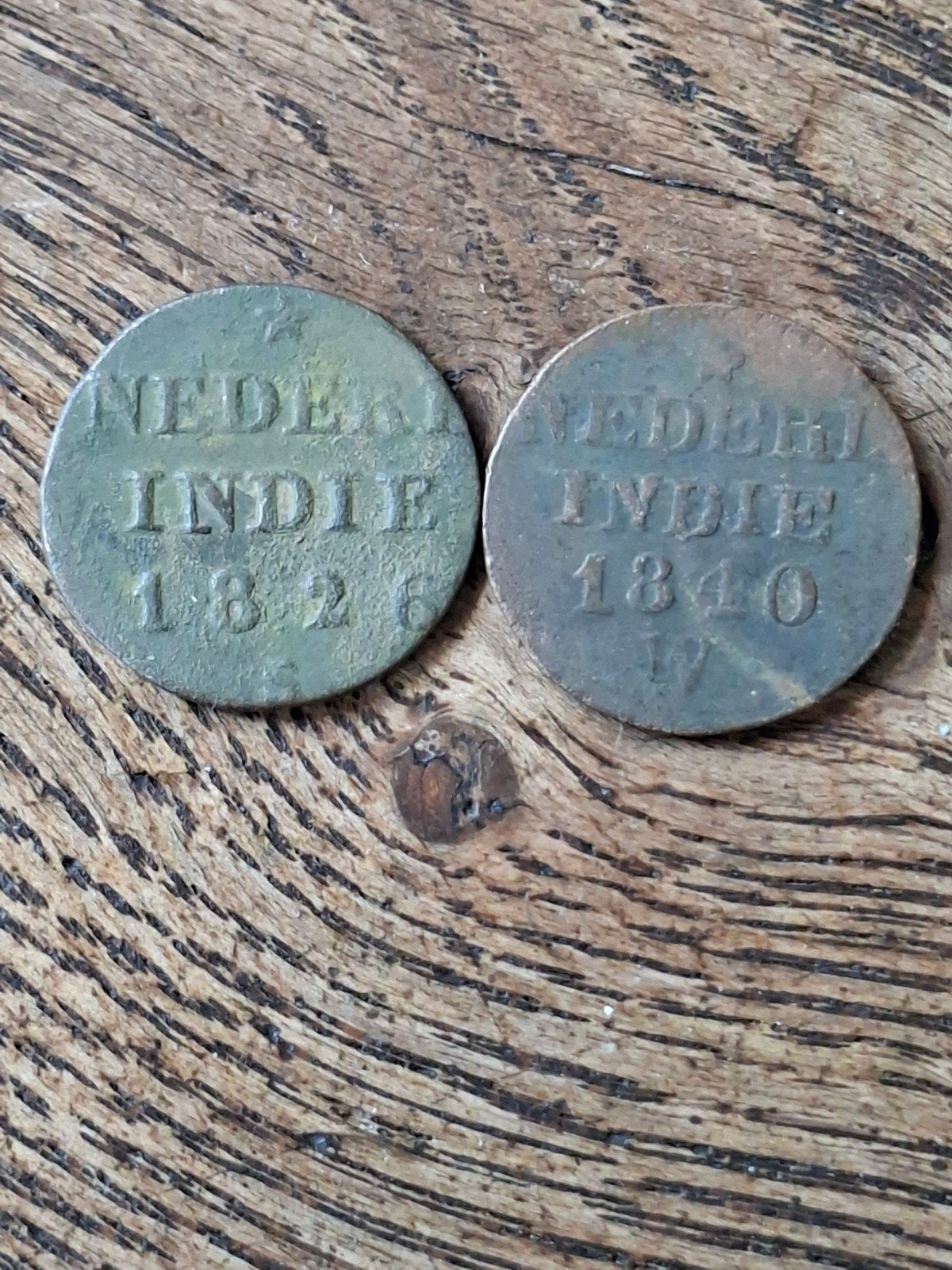 Nederlands-Indië 1/4 duit en 1 cent 19e eeuw, Postzegels en Munten, Munten | Nederland, Ophalen of Verzenden, Vóór koninkrijk