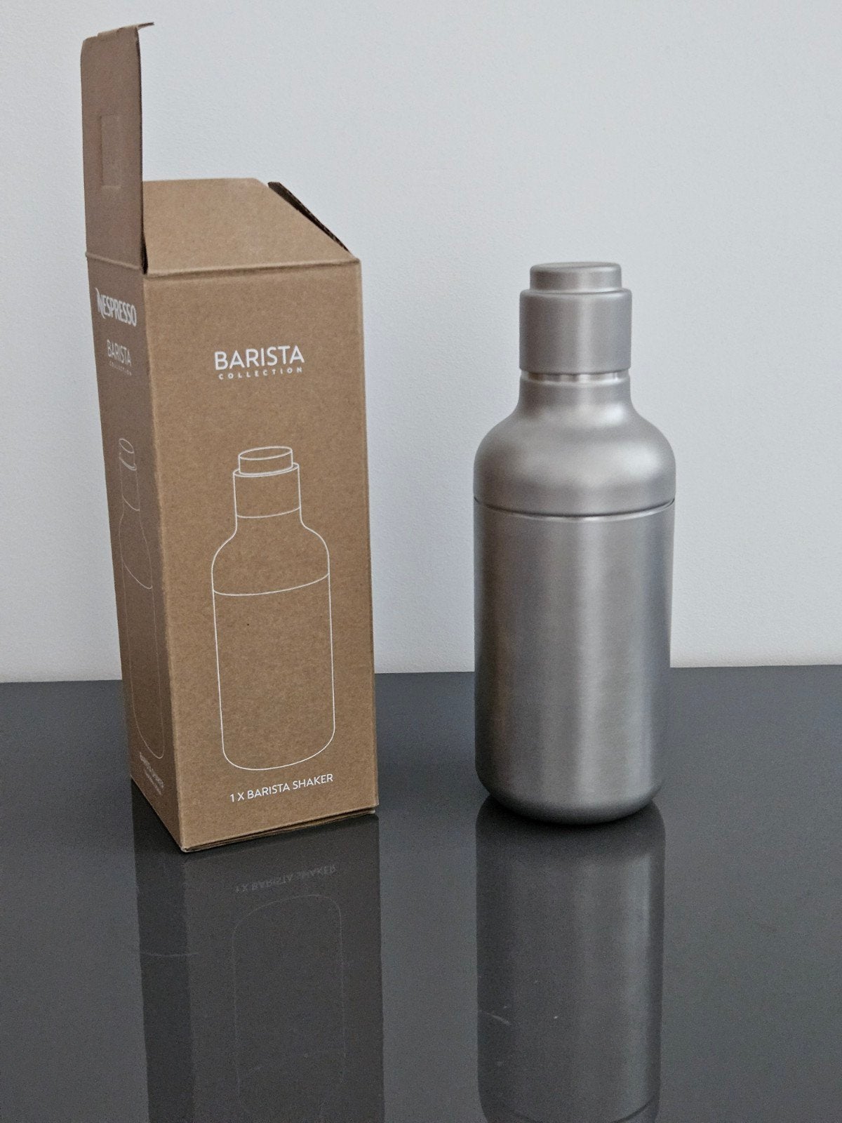 Nespresso Barista Cocktail Shaker RVS in doos, Overige typen, Zilver, Ophalen of Verzenden, Zo goed als nieuw