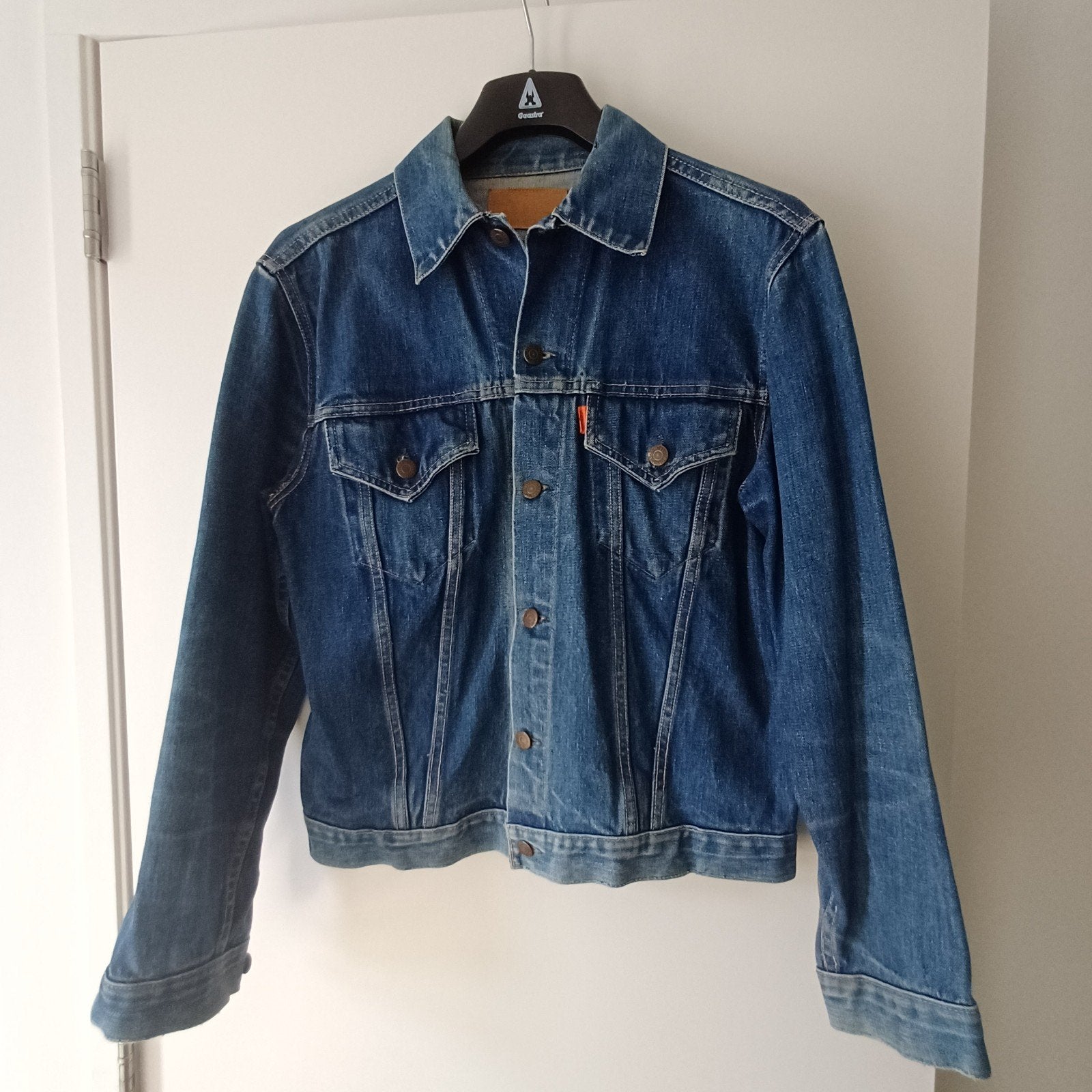 Vintage Levis Jack 70505-0217,  Orange tab mt 38, Ophalen, W36 - W38 (confectie 52/54), Blauw, Gedragen