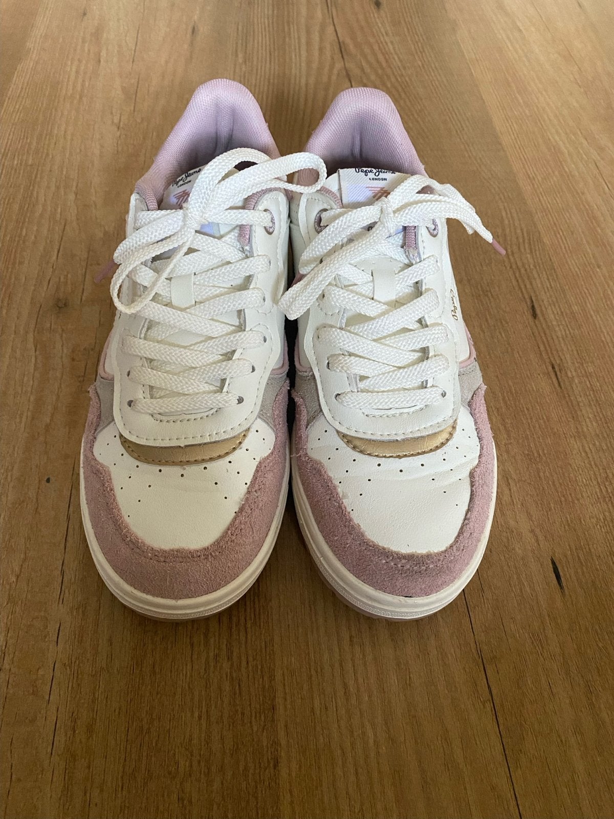 Pepe Jeans Sneakers Maat 37 - Wit/Roze/Grijs, Ophalen, Gedragen, Wit, Sneakers of Gympen