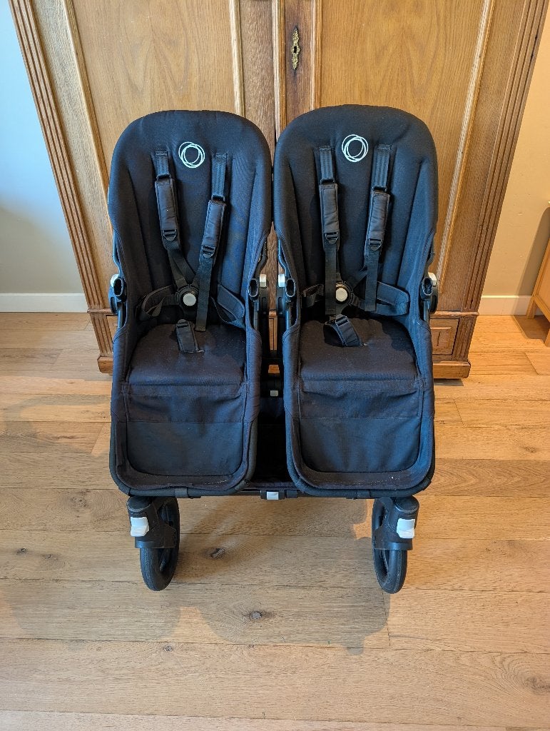 Bugaboo Donkey3 Duo – volledig uitgerust, zwart, Gebruikt, Ophalen, Kinderwagen, Duowagen