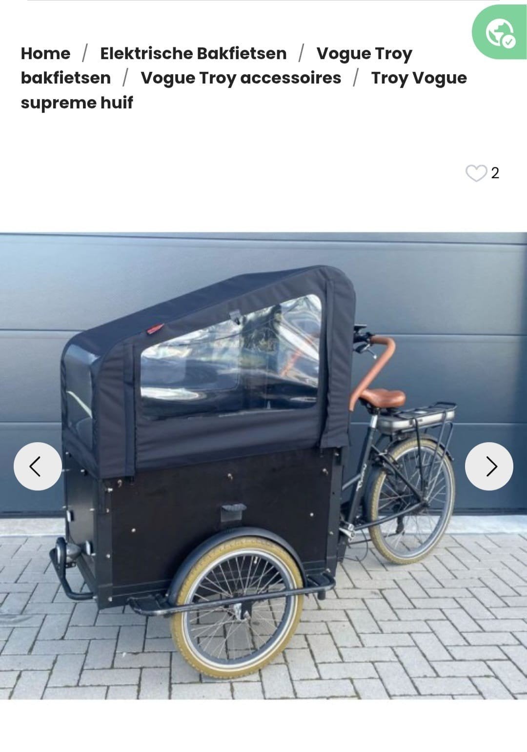 Huif voor bakfiets, Ophalen, Nieuw, 4 kinderen of meer, Huif