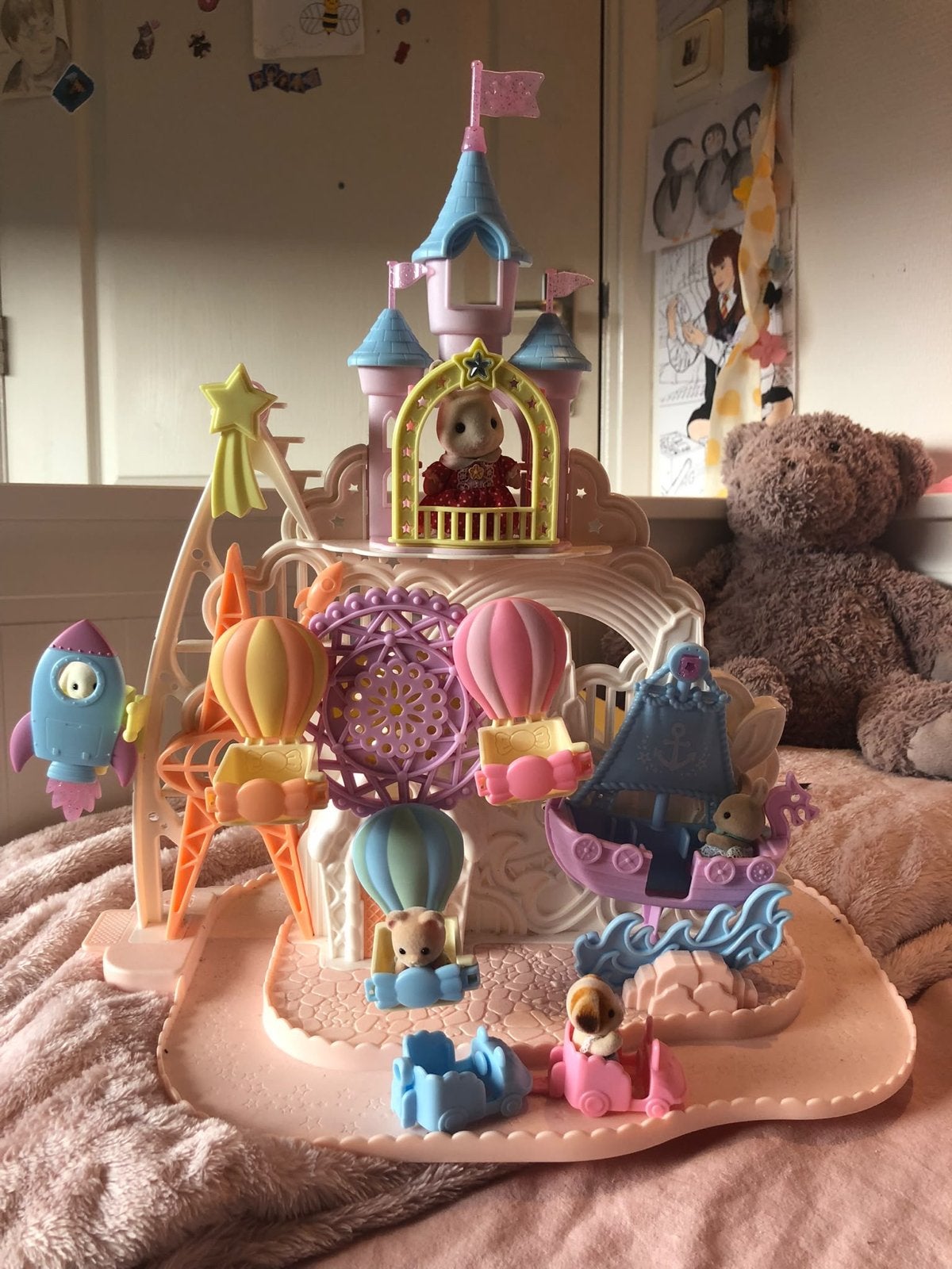 Sylvanian Families Kasteel met Dieren en Accessoires, Ophalen, Gebruikt