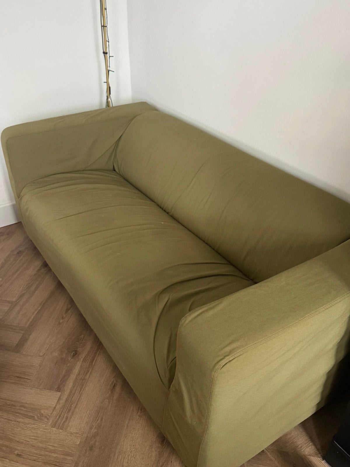 IKEA Knopparp 2-zitsbank - Groen, Ophalen, Gebruikt, 150 tot 200 cm, Tweepersoons