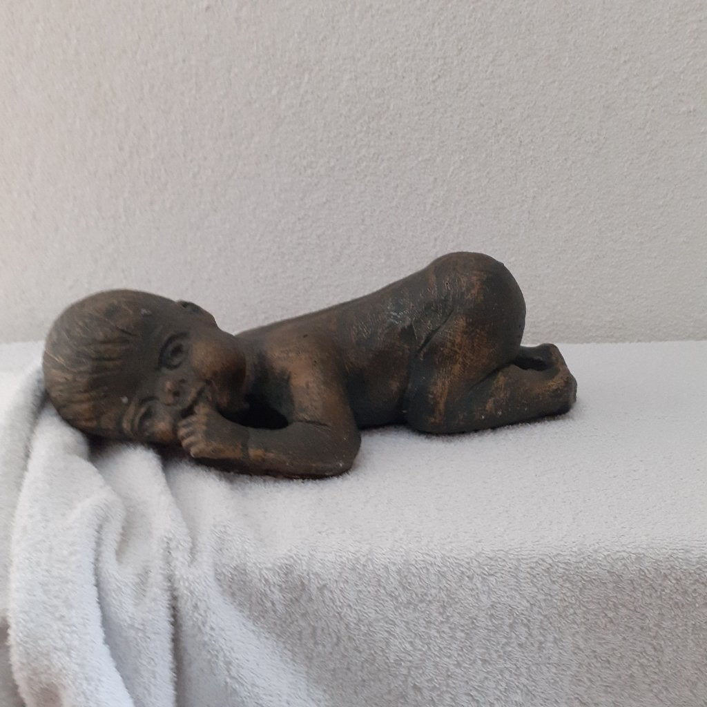 beeld baby brons, Overige onderwerpen, Ophalen of Verzenden, Brons, 20 - 50 cm