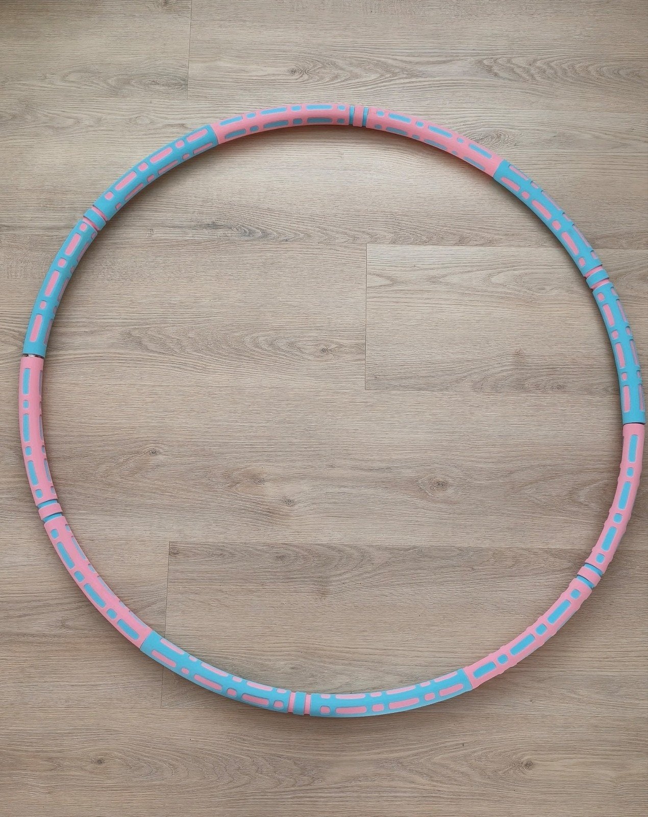 Fitness Hoelahoep met Gewicht - Roze/Blauw, Ophalen, Met gewicht, Zo goed als nieuw, Fitness hoelahoep