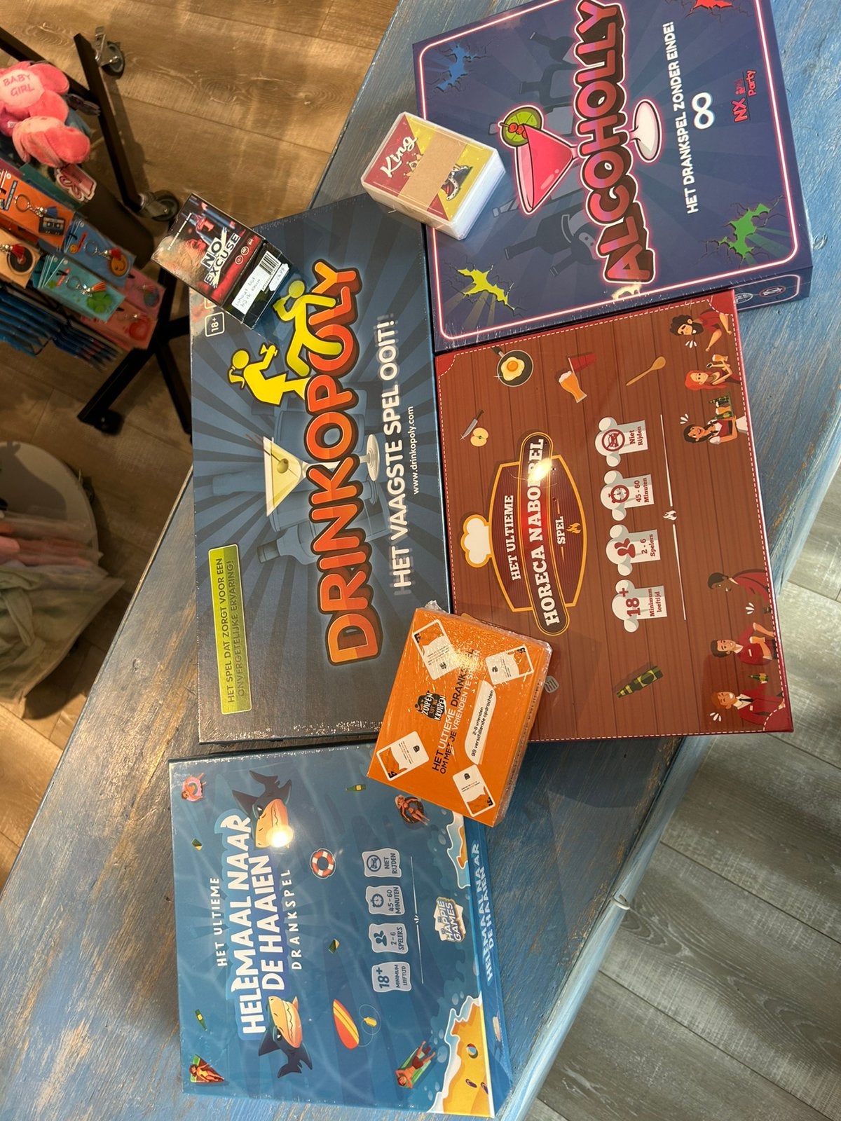 Drank spelletjes nieuw, Ophalen, Nieuw