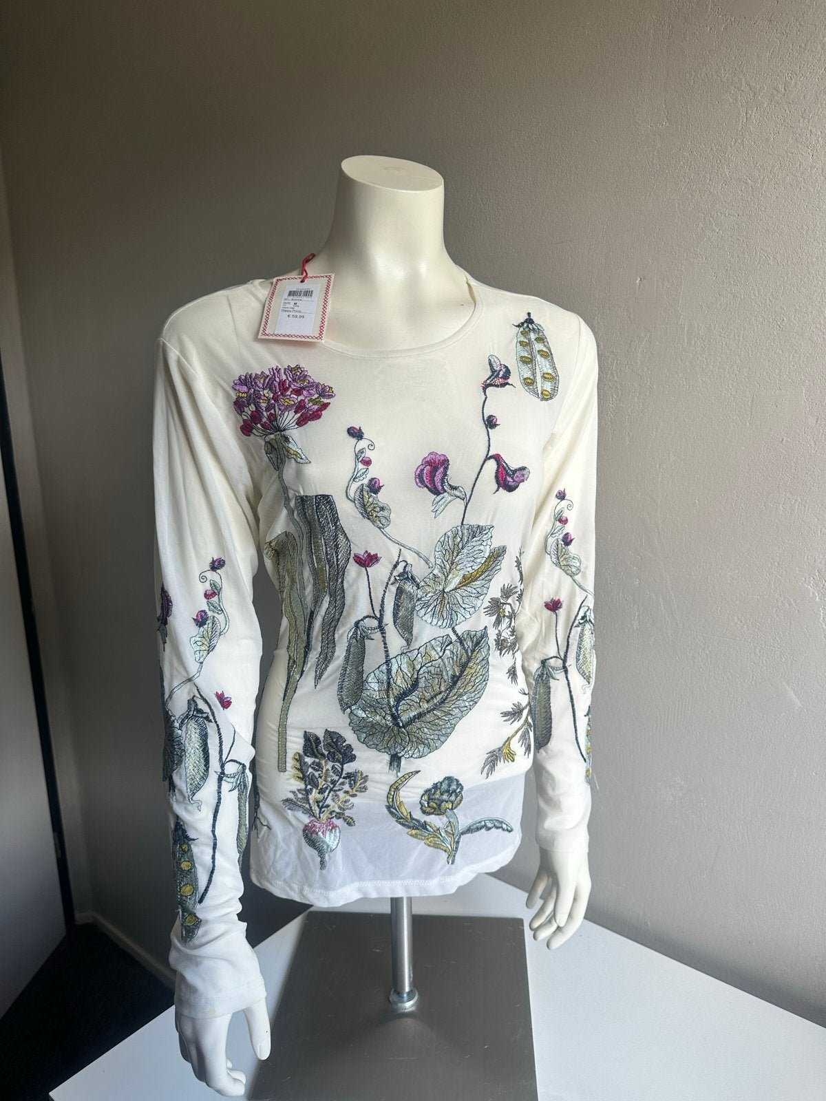 DIDI Botanica Mesh Top - Nieuw met kaartjes, Kleding | Dames, Maat 38/40 (M), Wit, Nieuw, Ophalen of Verzenden