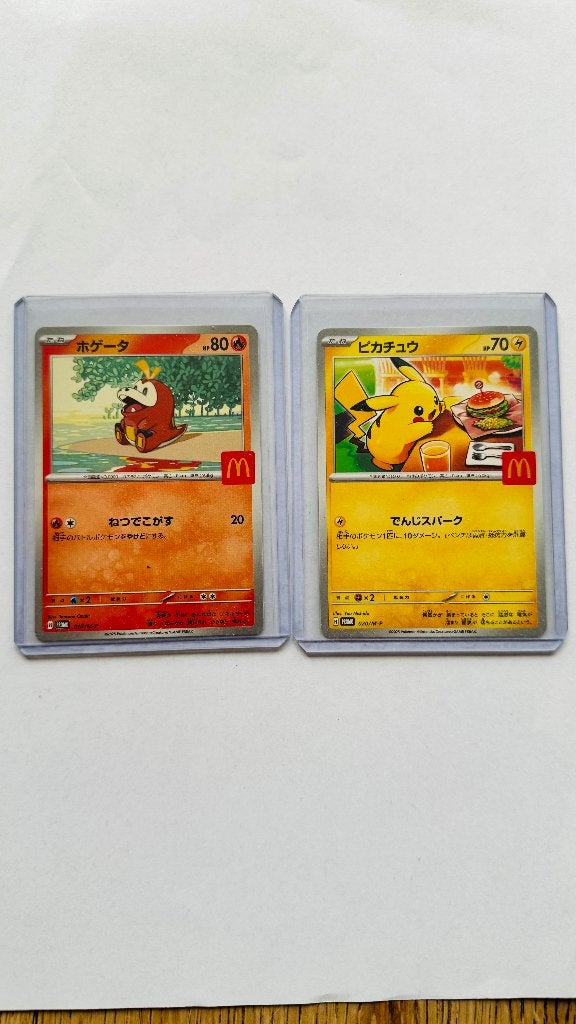 Pokémon Japanse McDonald's promo's 2025 - Pikachu + Fuecoco, Ophalen of Verzenden, Zo goed als nieuw, Meerdere kaarten, Foil