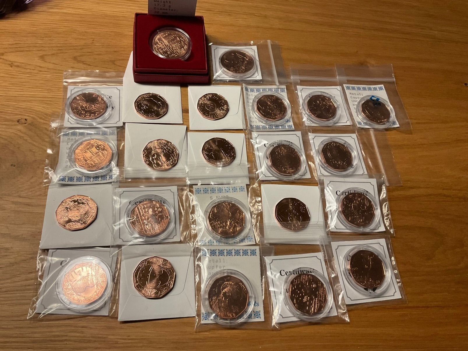 Oostenrijk 21x €5 en 2x €10 herdenkingsmunten, Postzegels en Munten, Ophalen of Verzenden, Oostenrijk