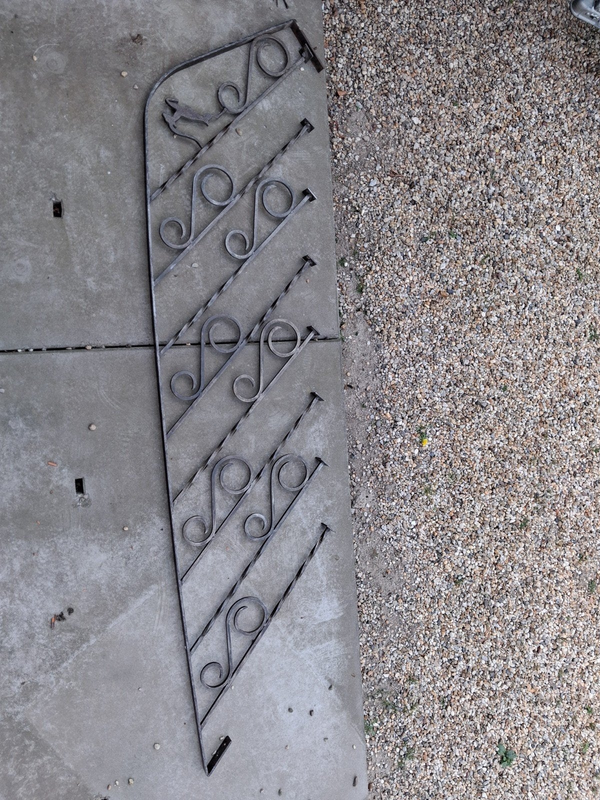 Smeedijzeren balustrade voor trap - 17.8 cm optrede, Ophalen